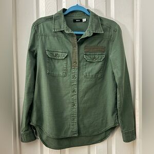 BDG Khaki green shirt jacket